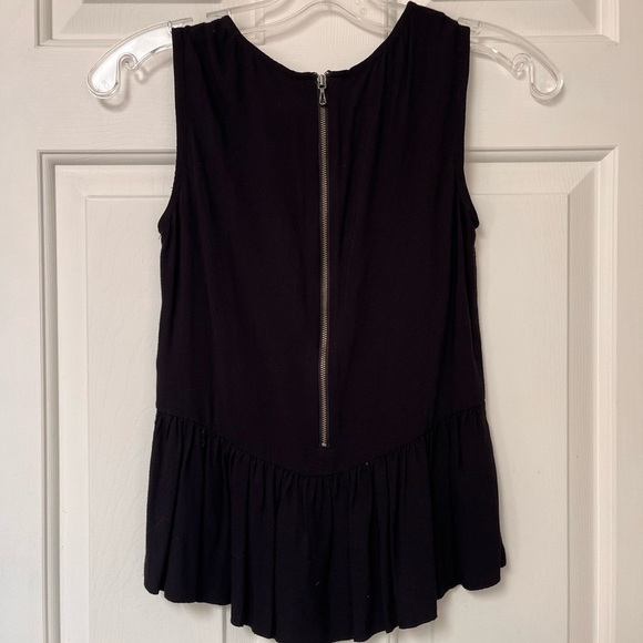 Talula Black Peplum Tank Top XXS - Picture 4 of 10